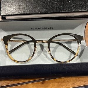 Warby Parker Angelise Dual-Tone Black and Brown Glasses